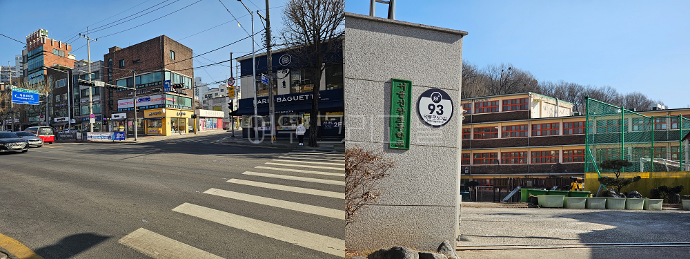 소양강 근처 사거리와 신창초등학교 정문